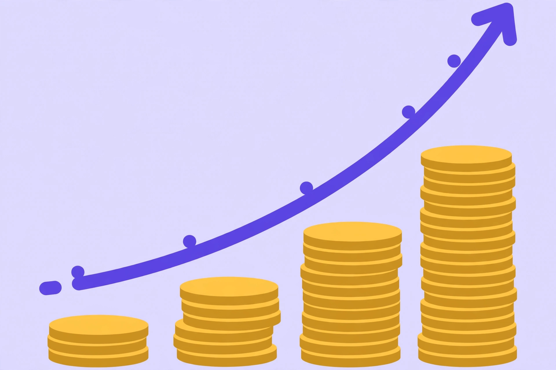 Chart showing how compound interest works: $1,000 growing at 7% over 30 years